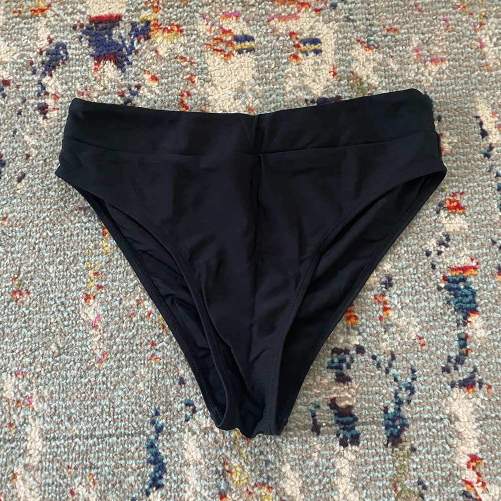 High Waisted Black Swim Bottoms